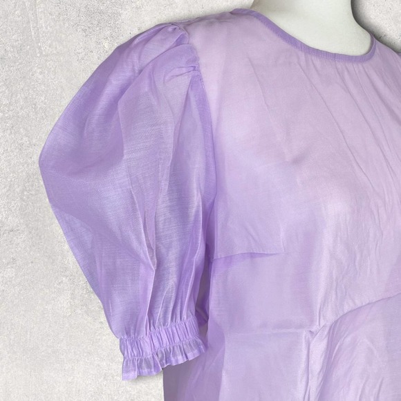H&M Lavender Puff Sleeve Blouse - Picture 2 of 6